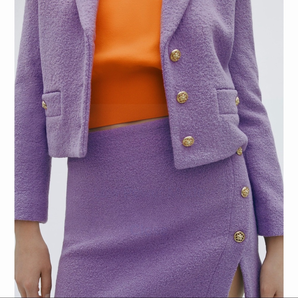 ZARA MAUVE SKIRT || BLOGGER FAV. - Picture 3 of 7
